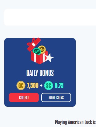 Daily bonus button location