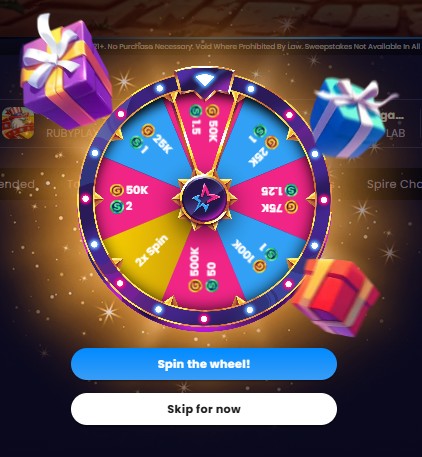 Daily bonus button location