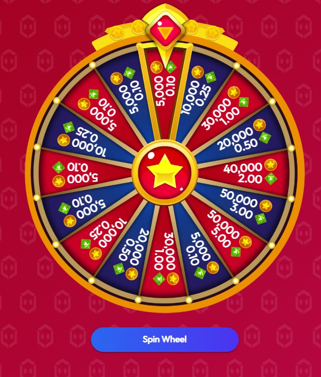 Daily bonus button location